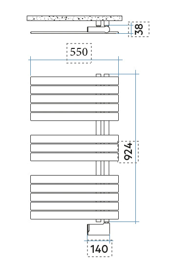 Toallero radiador eléctrico Soul_s IRSAP - 6