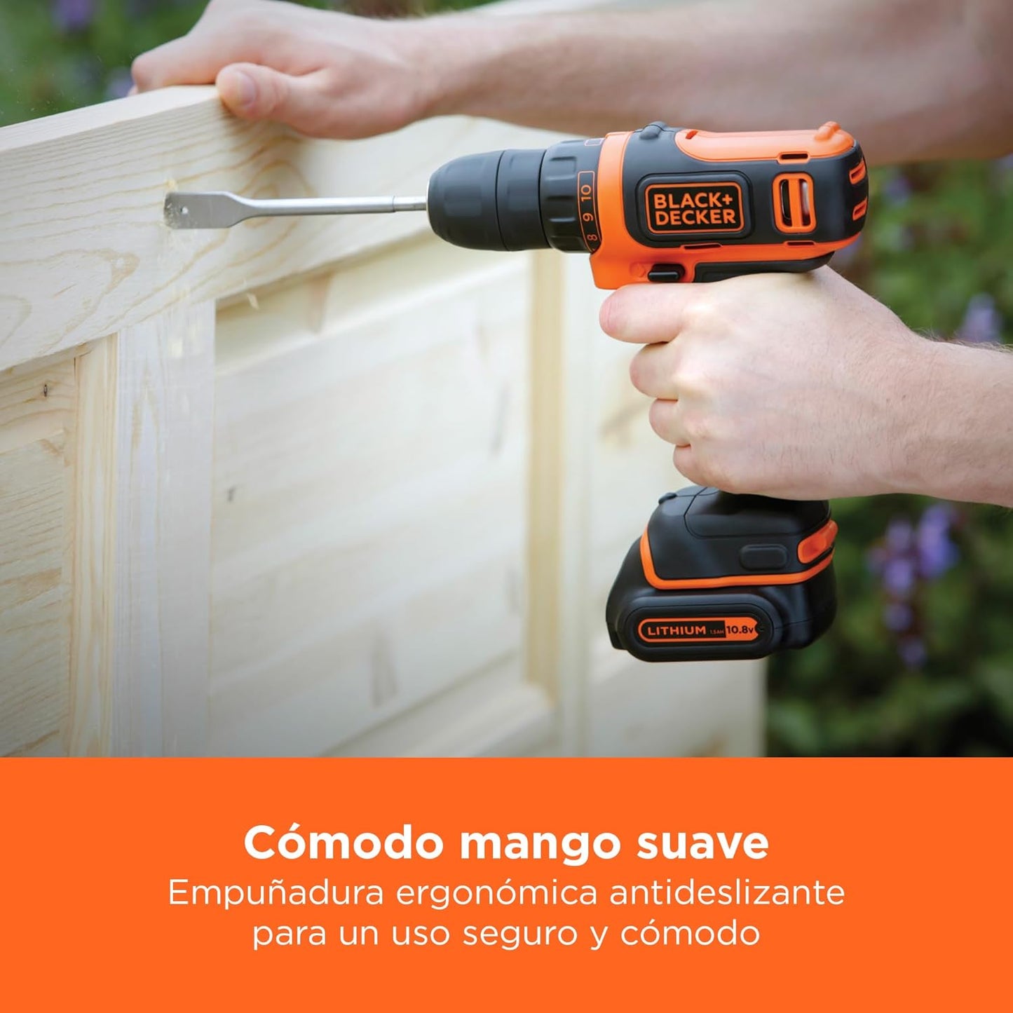 Taladro atornillador 10,8V 26Nm con batería Black+Decker BDCDD12