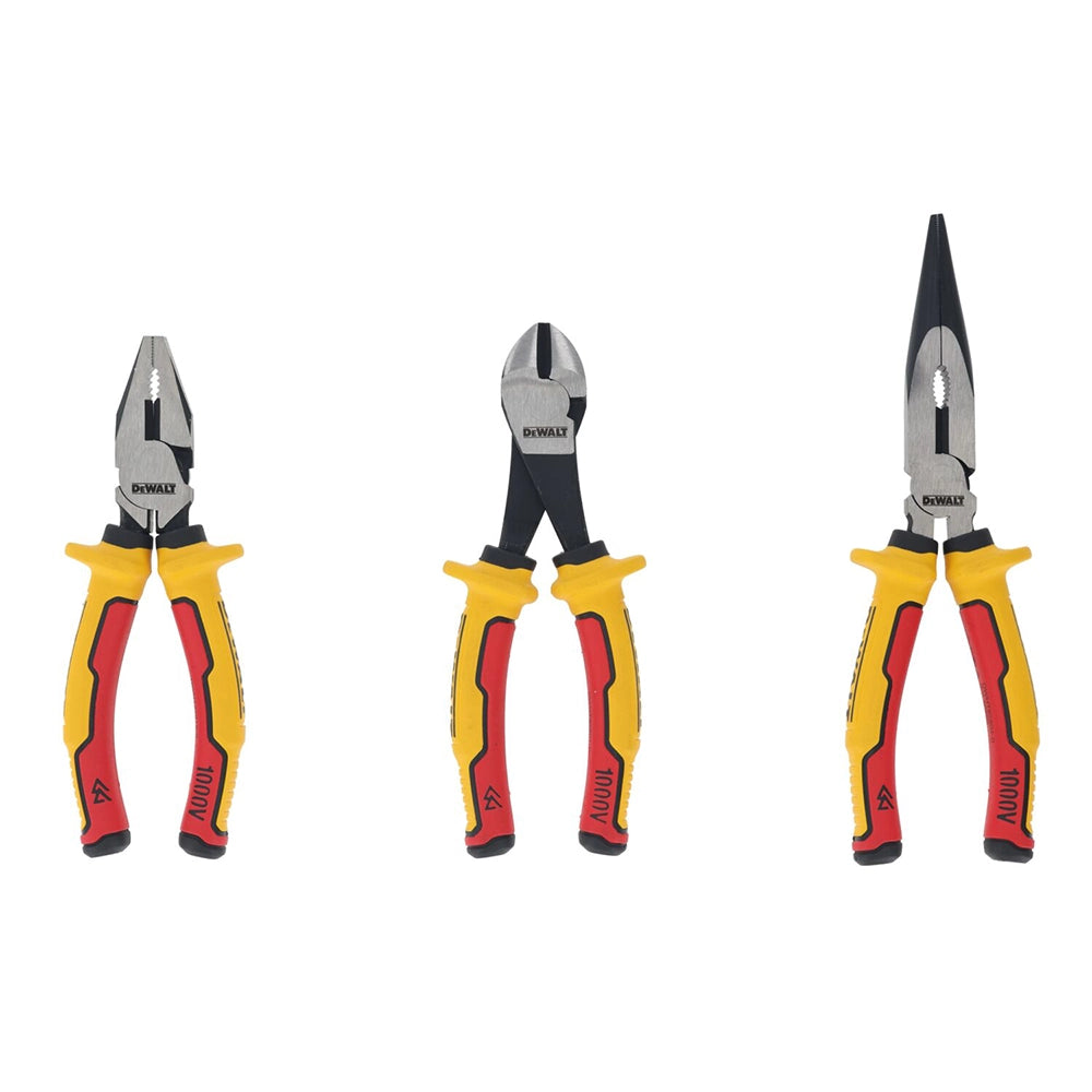 Set 3 Alicates VDE 2x160mm + 1x200mm DeWalt DWHT82811-0