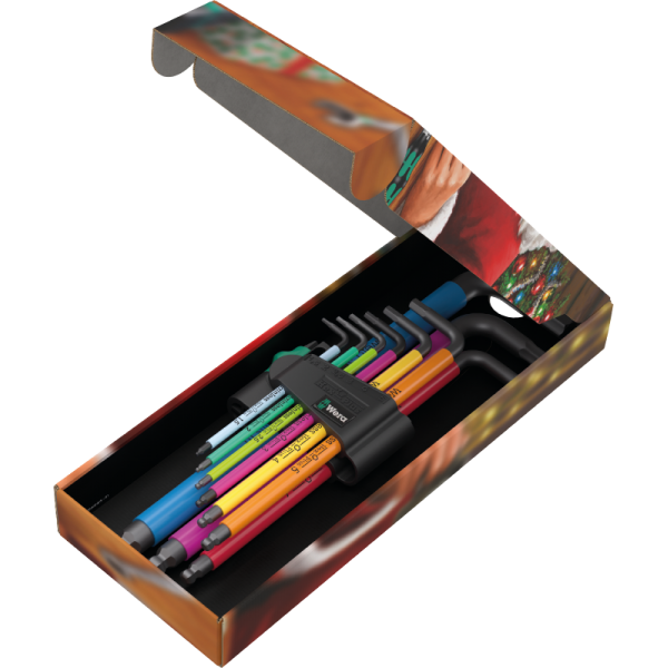 Wera 950/9 Metric Hex-Plus Multicolour Allen Key Set