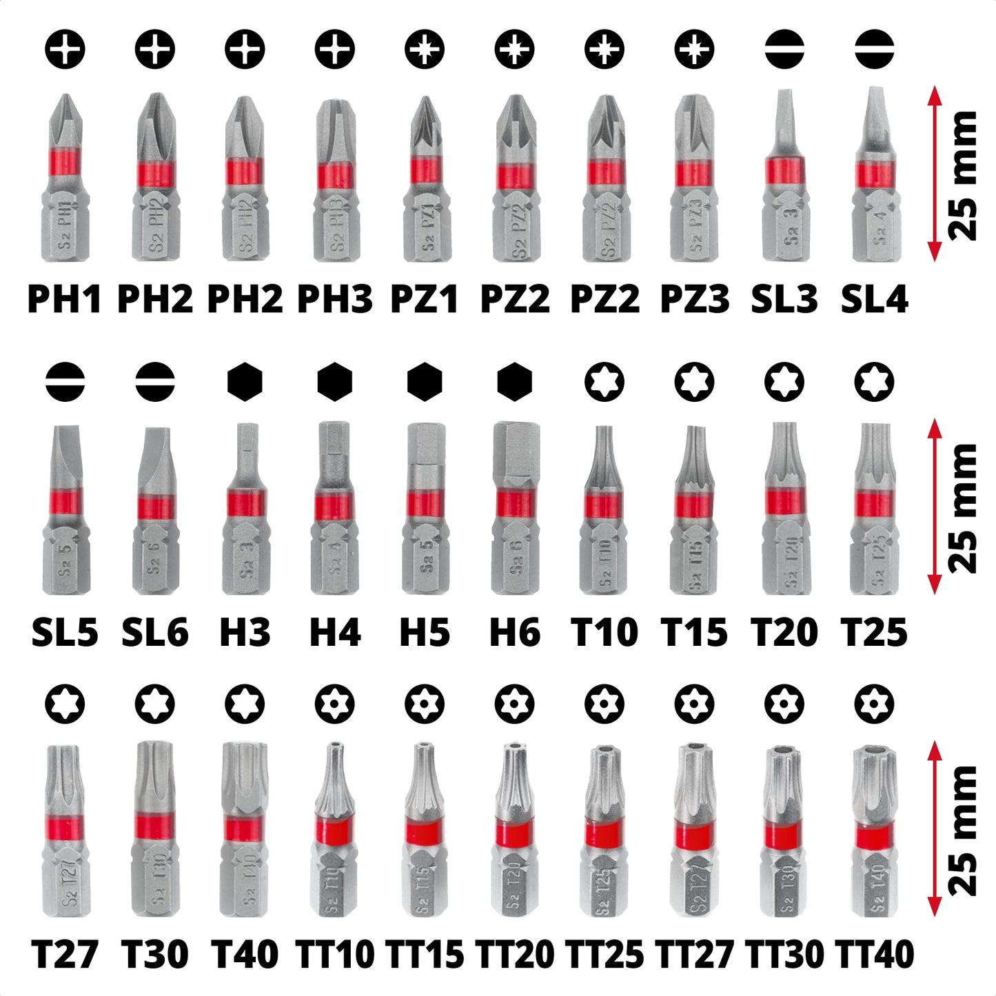 XS-CASE 32-piece bit set Einhell 49118693
