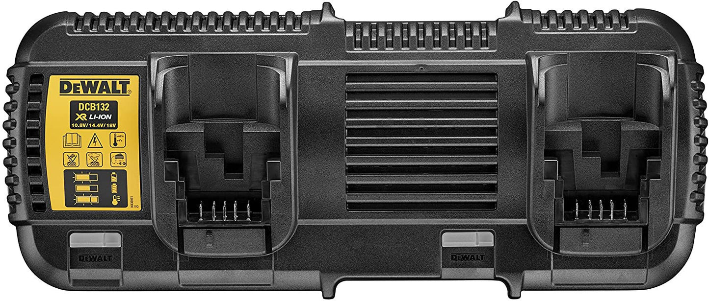 Kit of 2 XR Flexvolt 54V/18V 9.0Ah Rail Batteries and Double XR Flexvolt DCB132X2 Charger for Dewalt