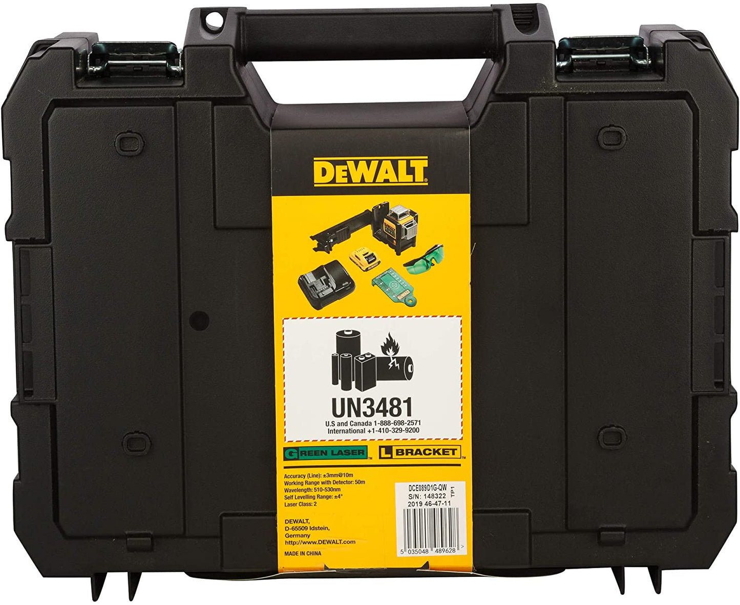 Nivel láser Verde 3 lineas 360º con batería 12V Max Dewalt DCE089D1G DEWALT - 9