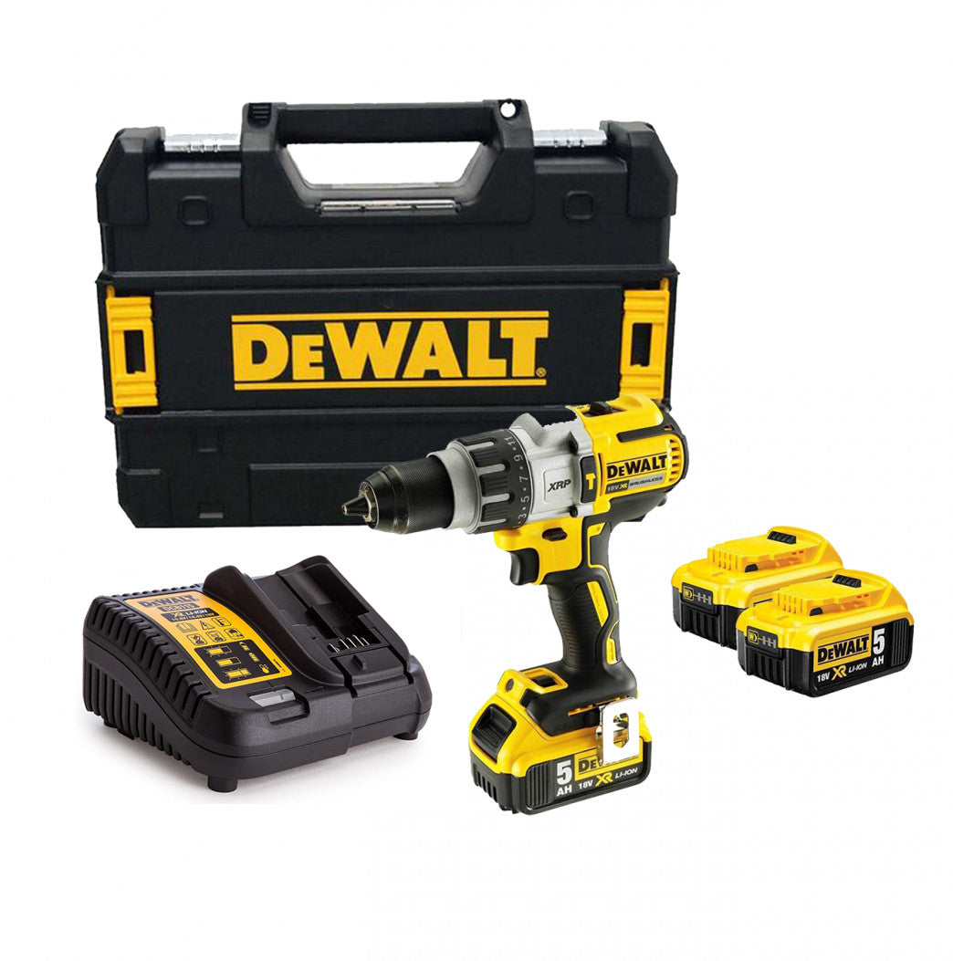 Taladro Percutor sin escobillas Dewalt 18V XRP 3 bat 5.0Ah con maletin DCD996P3