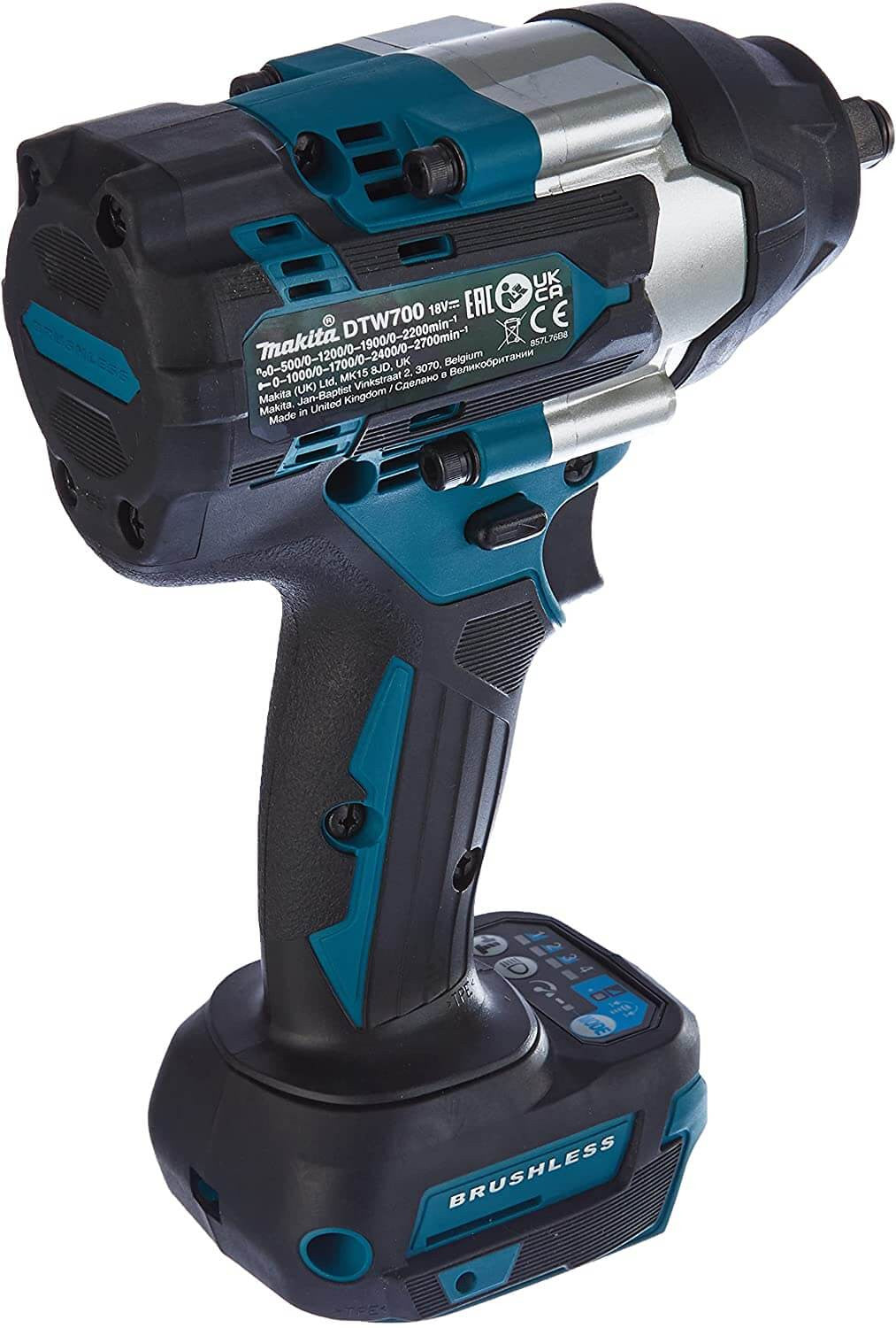 DHP481RTJ Hammer Drill Combo Kit + DTW700Z 18V Impact Wrench with 2 5.0Ah Batteries and Makita DLX2480TJ2 Case