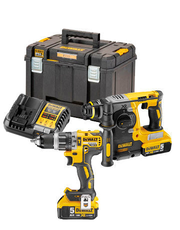 Kit de herramientas Dewalt DCK207P2TB - taladro + martillo + 2 bat. + maletín