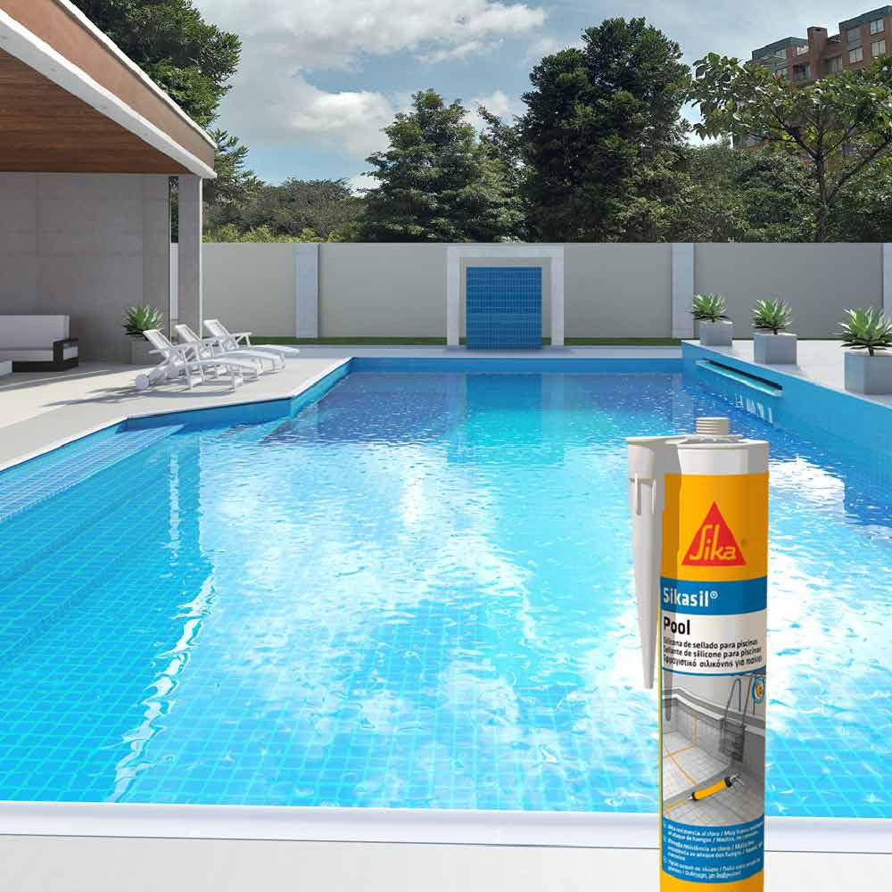 Cartucho sellador para Piscinas 300ml Transparente Sikasil Pool Sika SIKA - 2