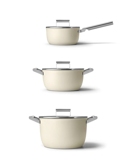 Smeg Matte Cream Pot Set