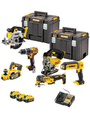 Power kit 6 Dewalt battery-powered tools 18V DCK665P3T