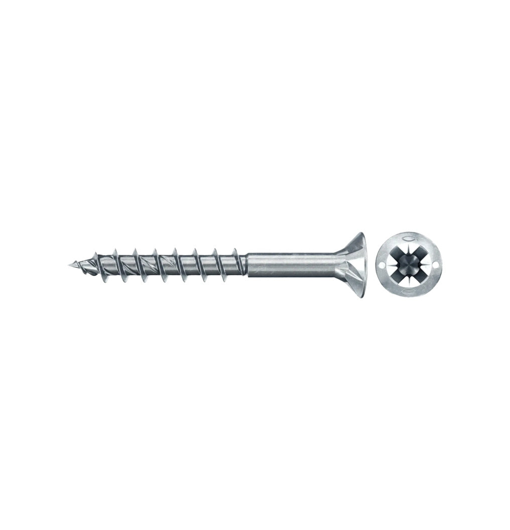 Box of 200 PowerFast FPF II CZP Chipboard Screws with PZ Recess and Partial Thread from Fischer