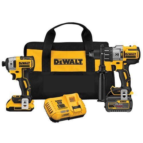 Dewalt DCK299D1T1 18v XR Set - Impact Screwdriver + Hammer Drill + Bag + 2 LI-ION Batteries (2.0Ah+ 6.0Ah) 