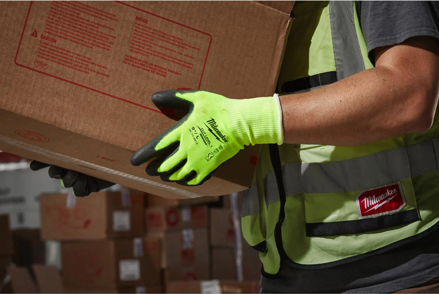 Guantes anticorte de alta visibilidad Nivel A Milwaukee HI-VIS CUT