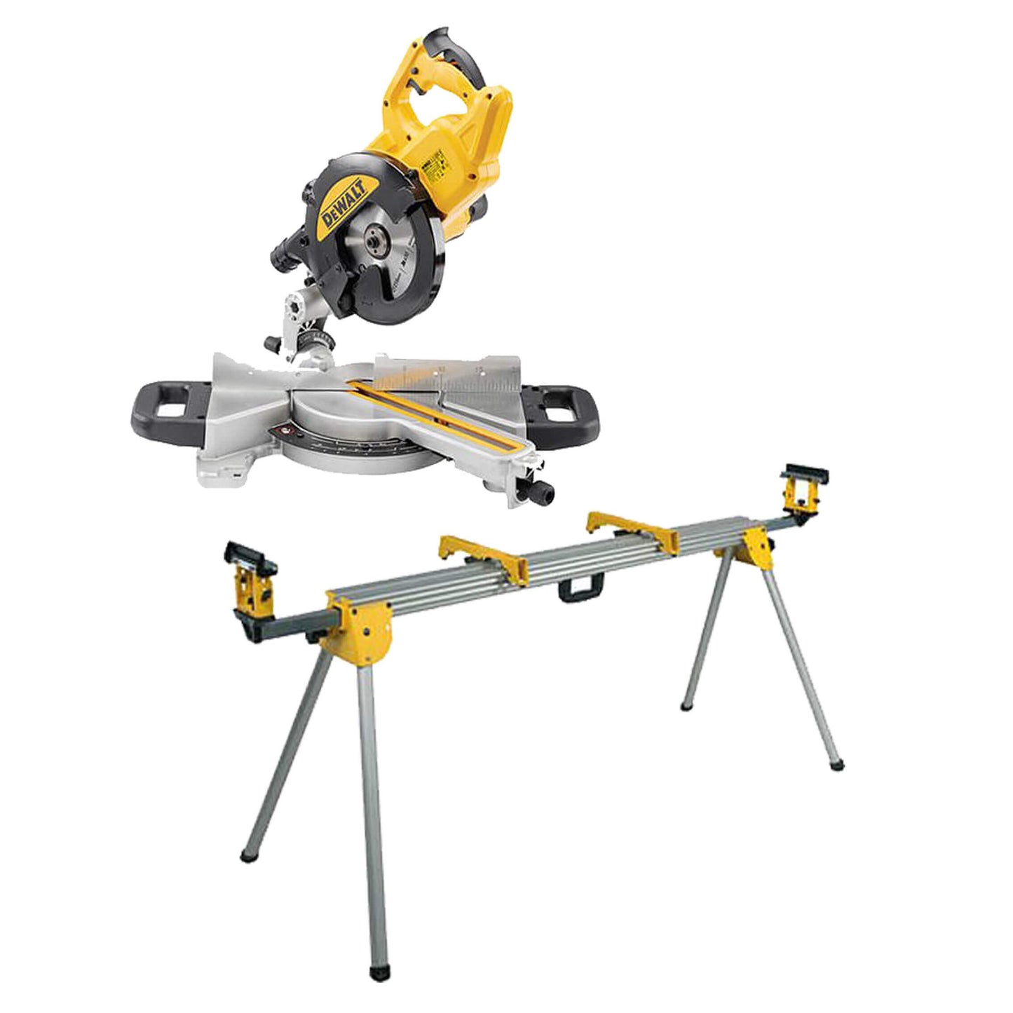 Telescopic Miter Saw Kit 1400W Ø216mm DWS774 + DE7023 Workbench Dewalt CPROF473