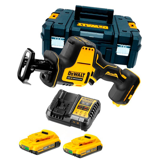 Mini Sierra Sable sin escobillas 18V con 2 baterías 2.0Ah y maletín Dewalt DCS369D2