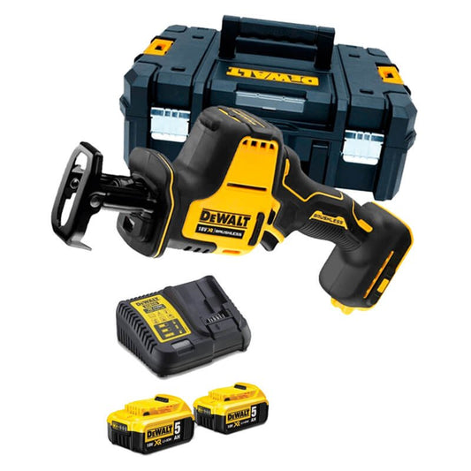 Mini Sierra Sable sin escobillas 18V con 2 baterías 5.0Ah y maletín Dewalt DCS369P2