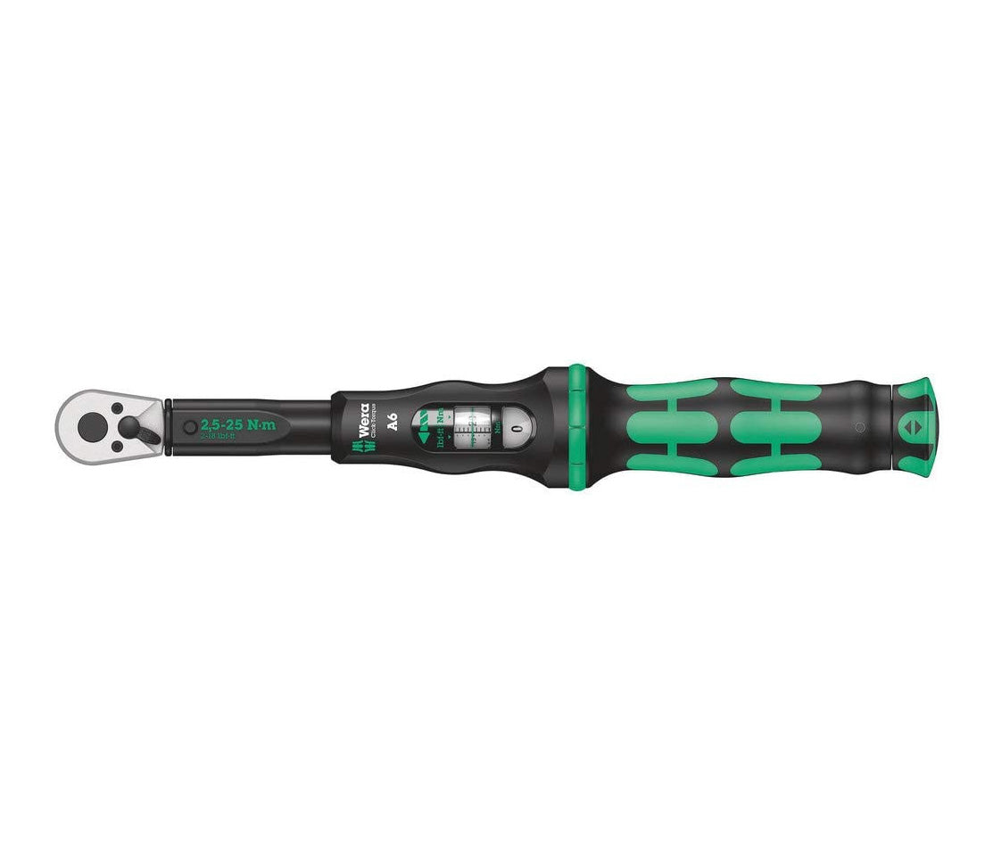 Torque wrench with reversible ratchet 2.5-25Nm Wera Click-Torque A 6 ref.075605