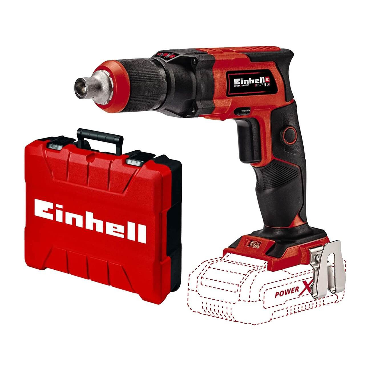 Atornillador para Pladur a batería 18V con maletín Einhell TE-DY 18 Li