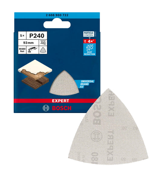 EXPERT M480 sanding mesh for 93mm delta sanders 240g 5pcs Bosch