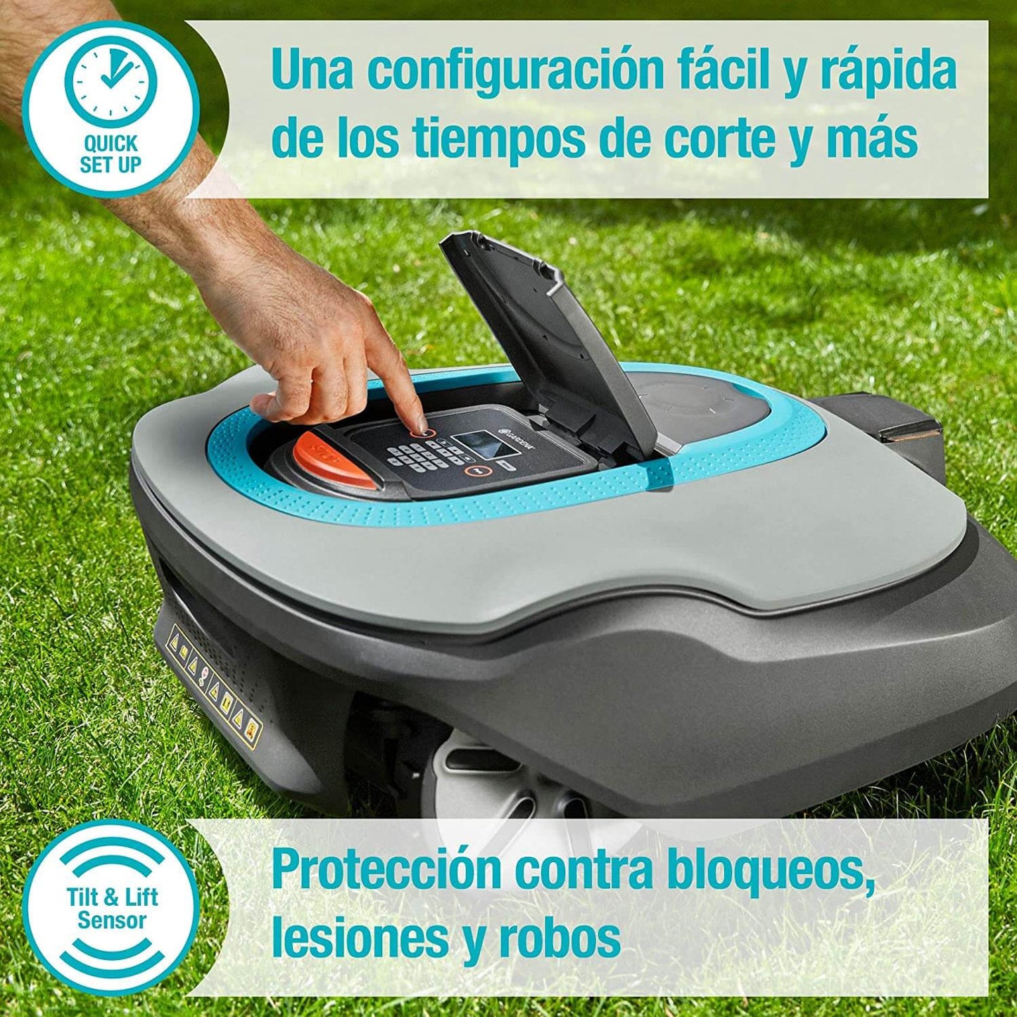 Robot Cortacésped 1600m2 Gardena SILENO+