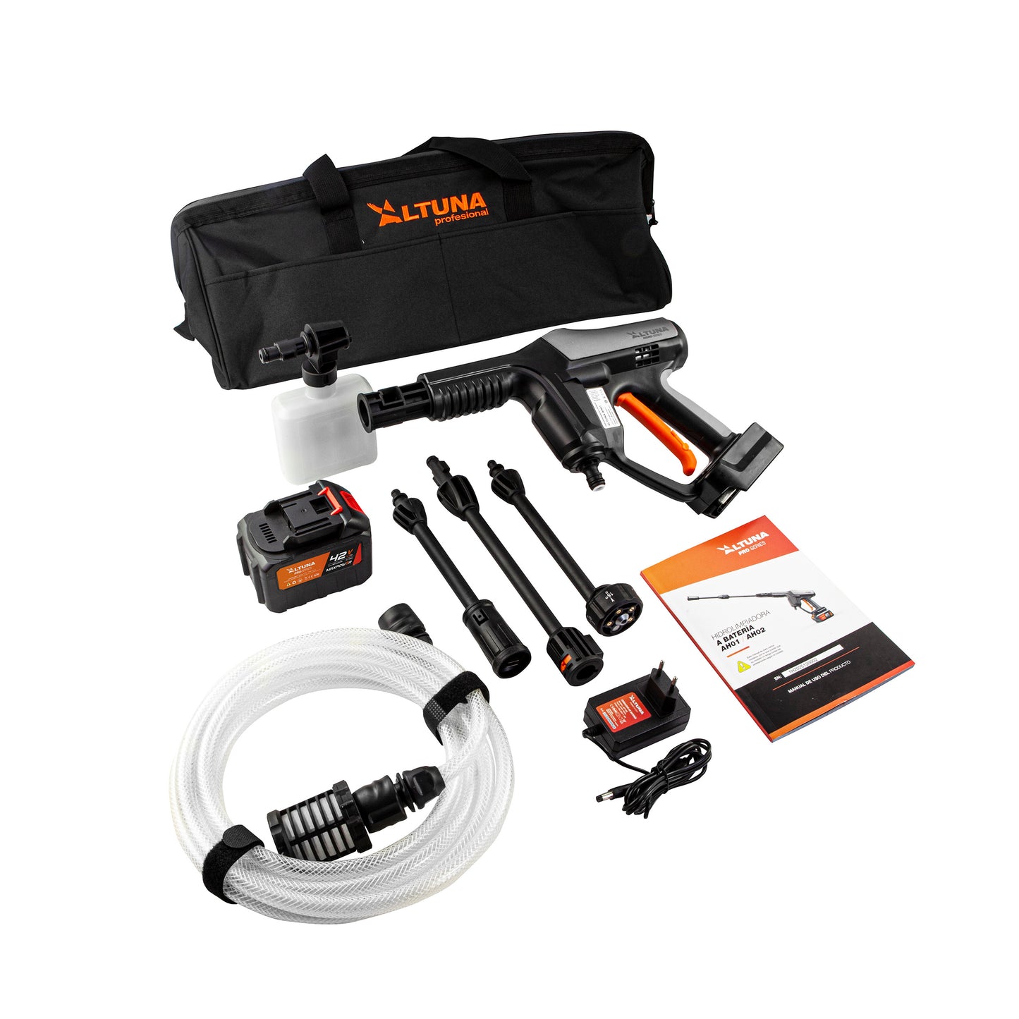 Altuna AH02 55 bar 350W Cordless Pressure Washer with 42V 4Ah Battery