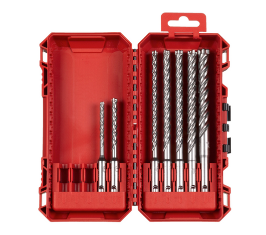 Milwaukee MX4 NG 4-Cutter SDS-Plus Drill Bit Set, 7-Piece