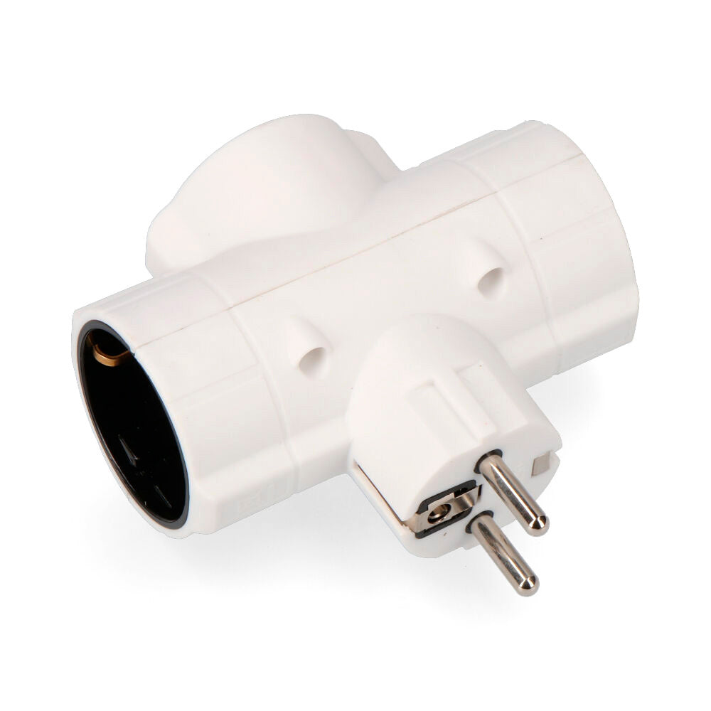 EDM Economical Triple T/TL Type F Plug 16A 250V 4.8mm