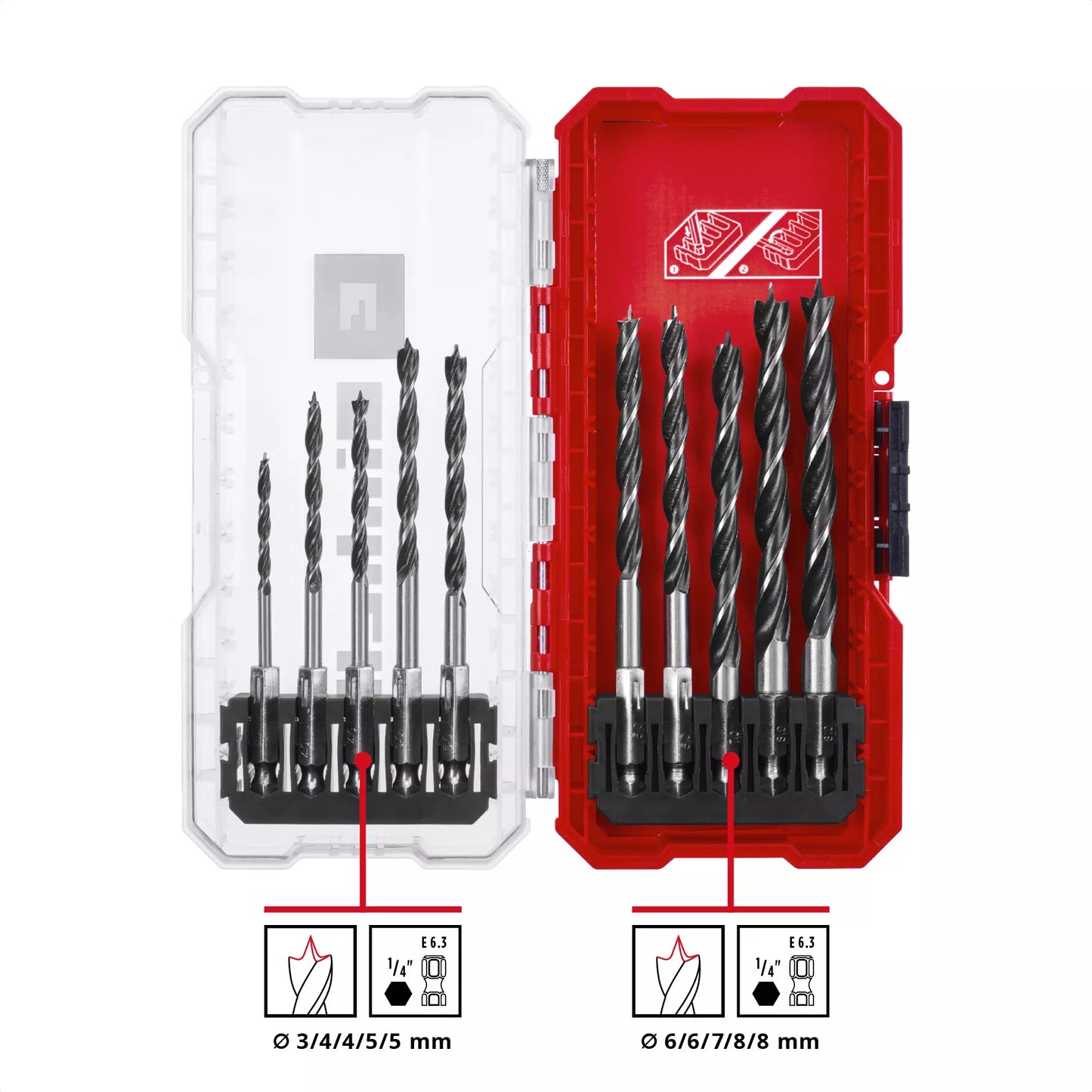 S-CASE LS 10-piece wood drill bit set Einhell 49108733