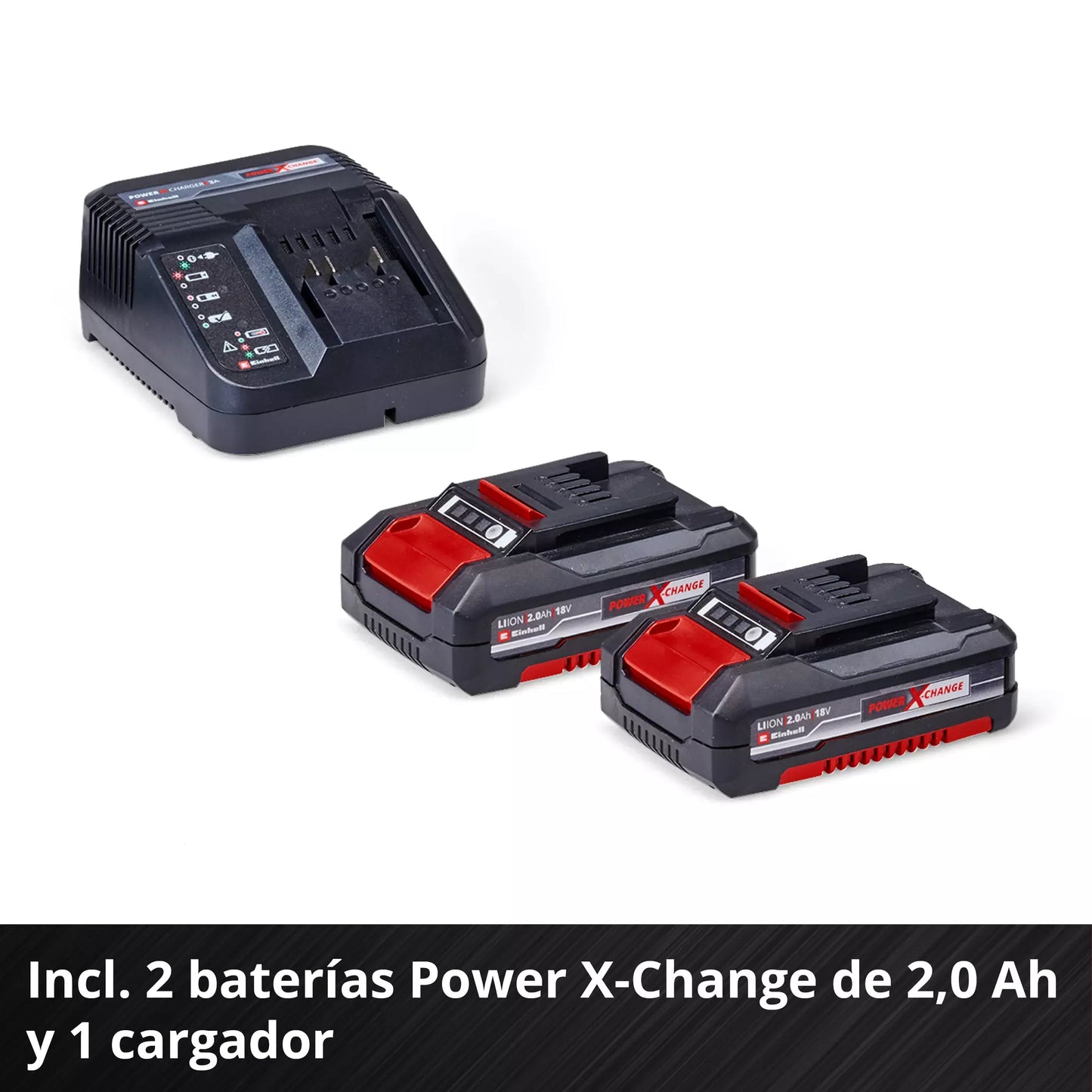 Taladro percutor 18V + 2bat 2Ah + cargador + maletín Einhell TP-CD 18/80 Li-i BL