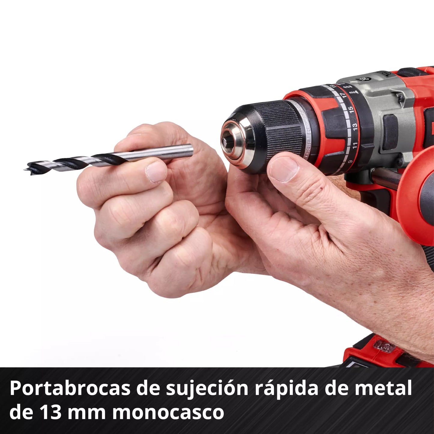 Taladro percutor 18V + 2bat 2Ah + cargador + maletín Einhell TP-CD 18/80 Li-i BL