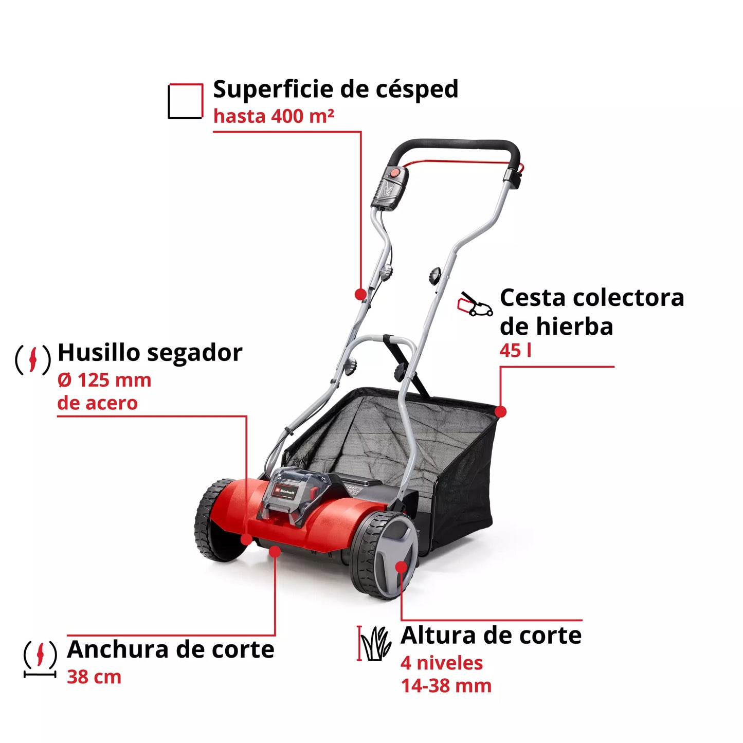 Einhell GE-HM 18/38 Li-Solo 18V battery lawnmower