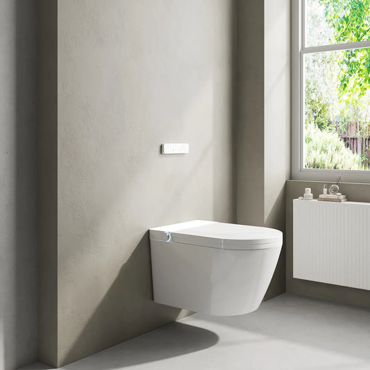 Mizubath Rada wall-hung White Japanese Toilet with Smart Cleaning