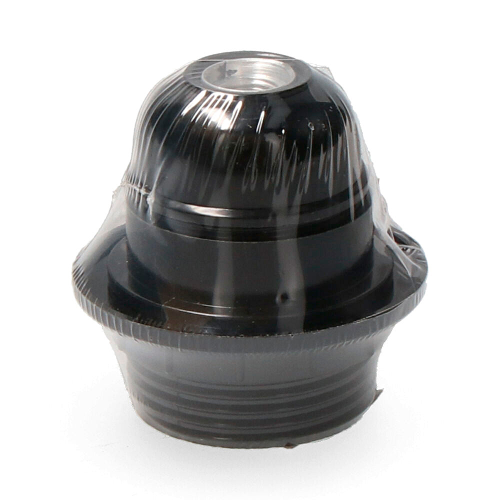 Approved E-27 half-threaded lamp holder + black washer, EDM
