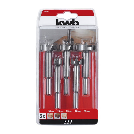 KWB 49706090 Hinge Drill Bit Set, 5-Piece