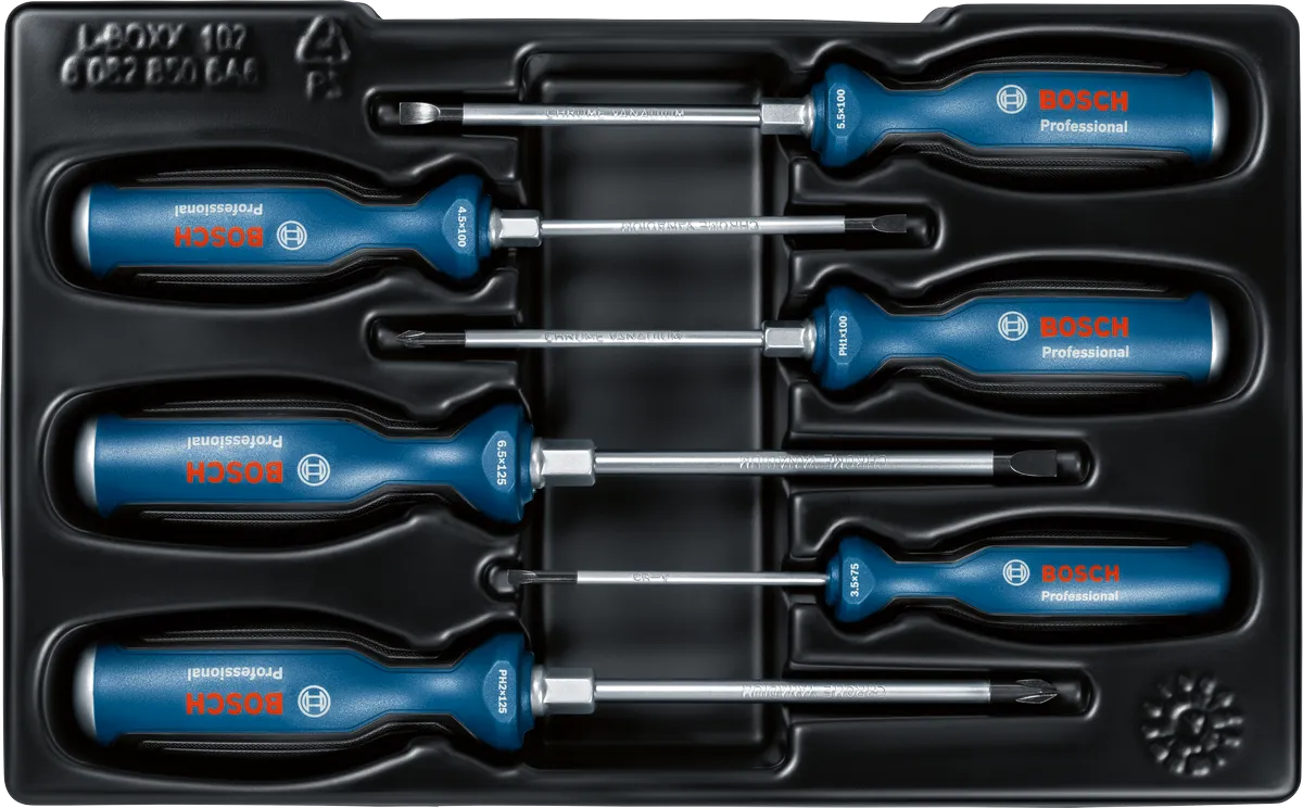 Set of 6 Bosch PRO SL/PH Screwdrivers