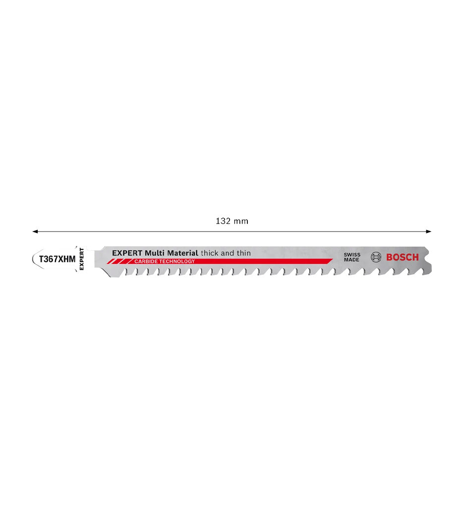 Bosch Expert Multi Material Jigsaw Blade 132mm T 367 XHM 3-pack