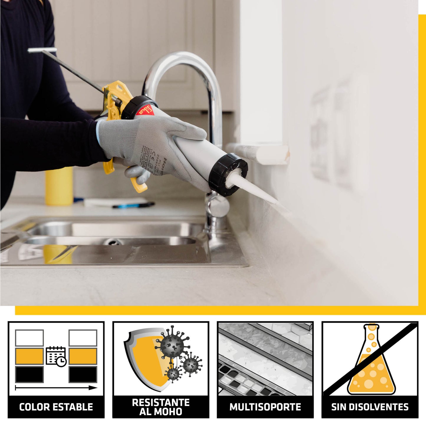 Sanitary neutral silicone sealant cartridge 300ml SikaSeal-175