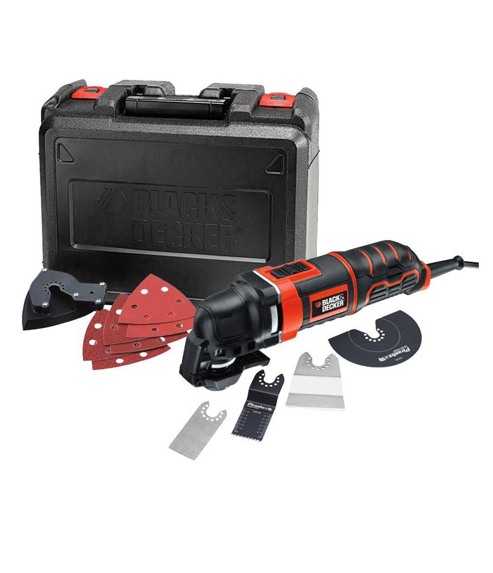 Multiherramienta oscilante Black + Decker MT300KA - 300 W con 11 accesorios y maletín